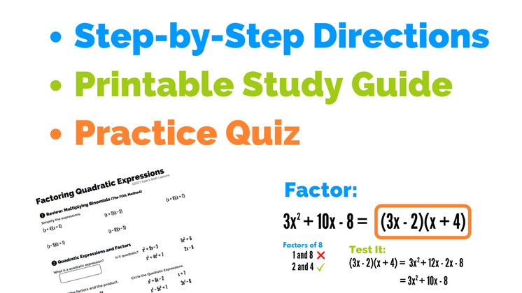 Factoring practice - Learn how to factor - Step by step math instruction 